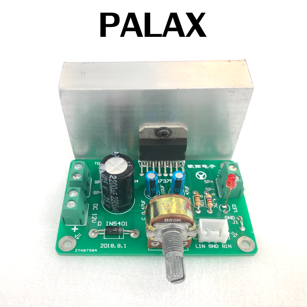 Mạch khuếch đại công suất Palax TDA 7377 40W x 2 sử dụng nguồn 12V dùng độ loa kéo, loa rao hàng, loa bẩy yến.v.v...