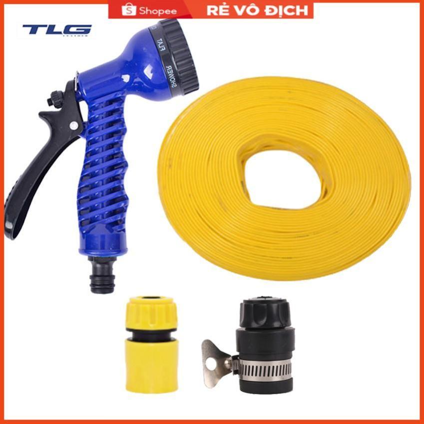 Bộ dây tăng áp 3 lần vòi xịt nước rửa xe, tưới cây loại 15m 206843