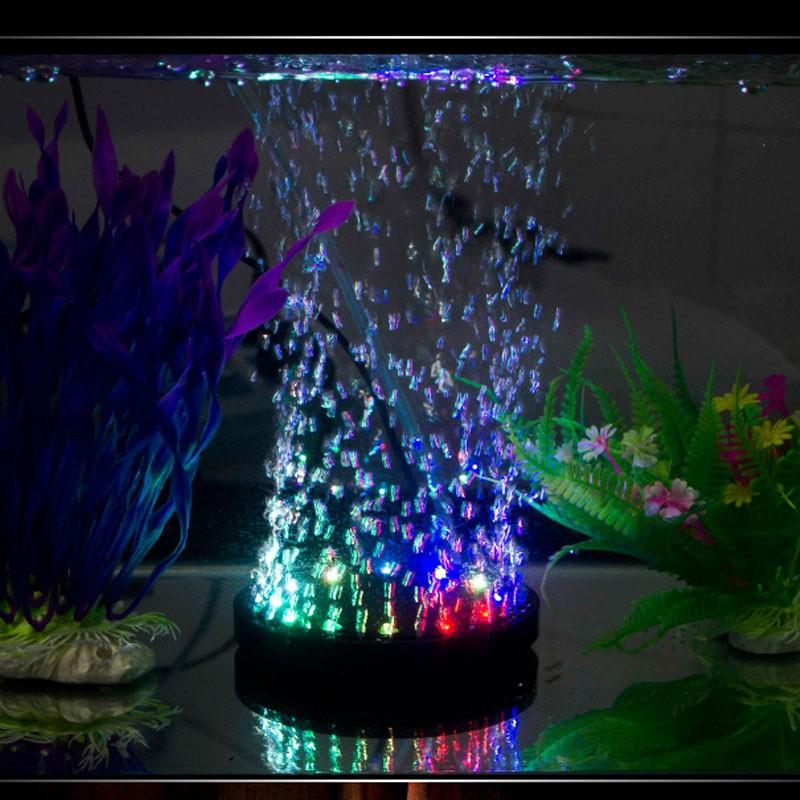 Bộ đèn led đổi màu trang trí bể cá cảnh Q12 kèm máy tạo khí oxy