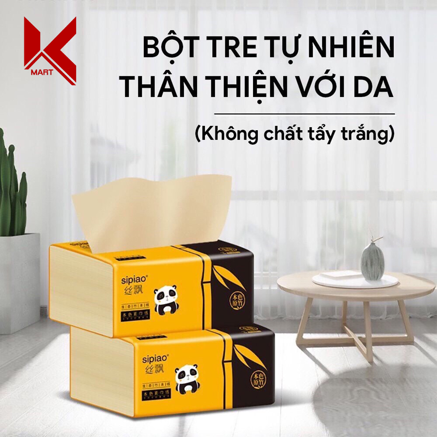 Khăn giấy ăn gấu trúc Sipiao bịch 10 gói - K-Mart