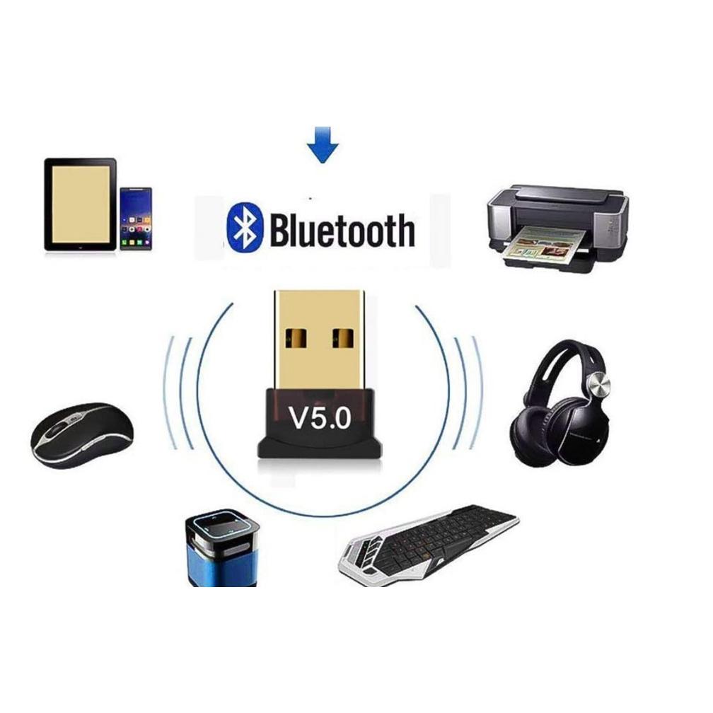 USB Bluetooth 5.0 giúp máy tính bàn, máy tính cây, Laptop thu phát sóng bluetooth tiện dụng, Bảo Hành 12 tháng