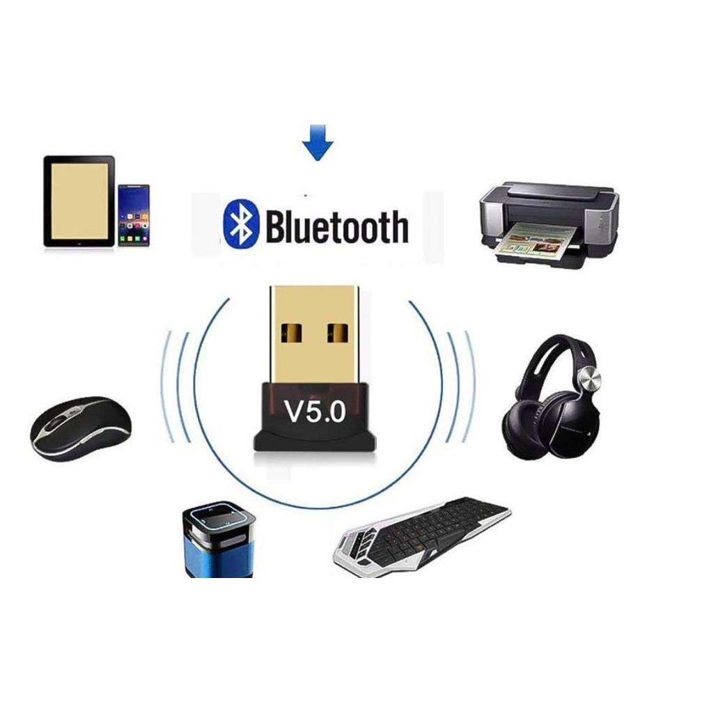USB Bluetooth 5.0 giúp máy tính bàn, máy tính cây, Laptop thu phát sóng bluetooth tiện dụng, Bảo Hành 12 tháng