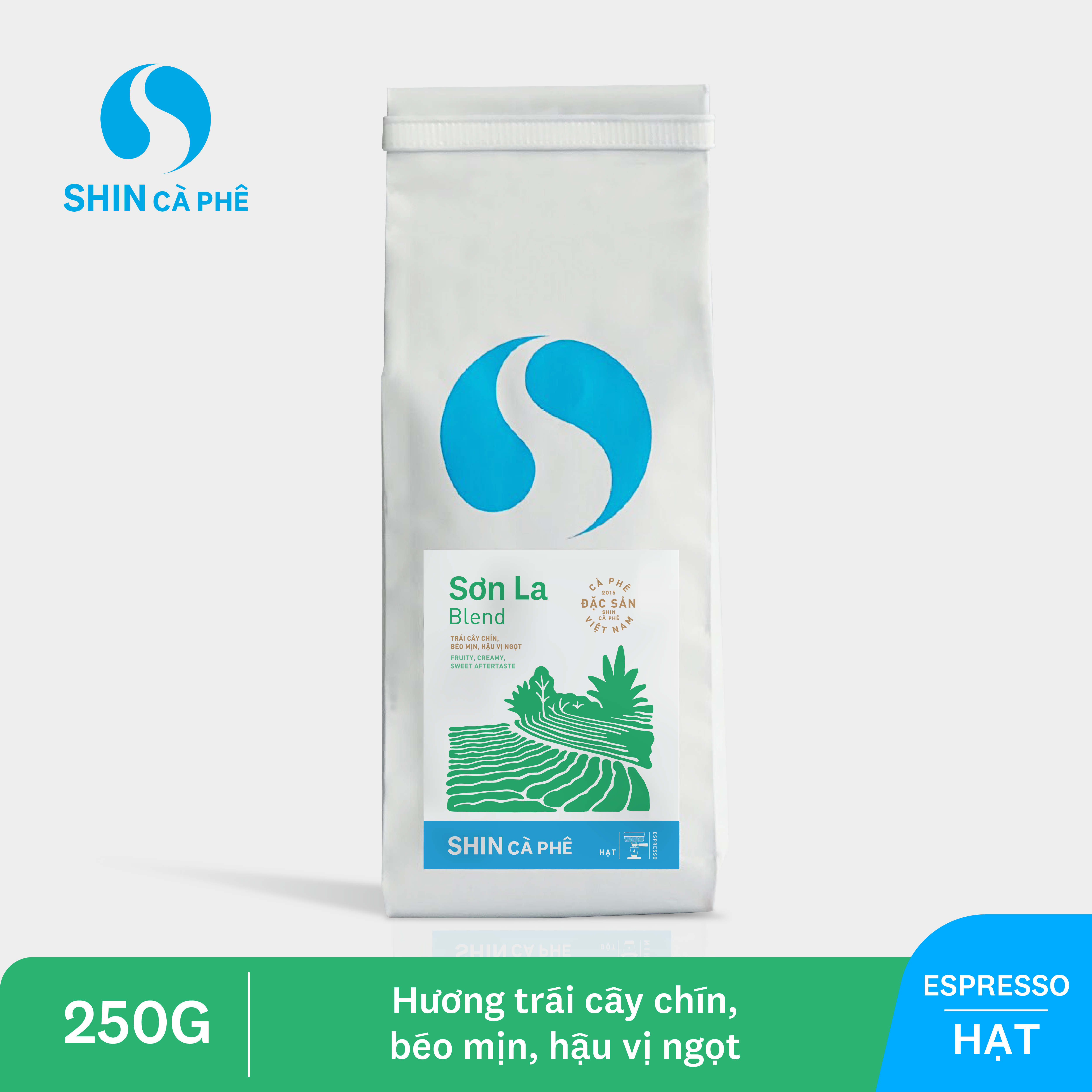 SHIN Cà Phê - Sơn La Blend 250g Hạt - Cà Phê Đặc Sản Pha Máy