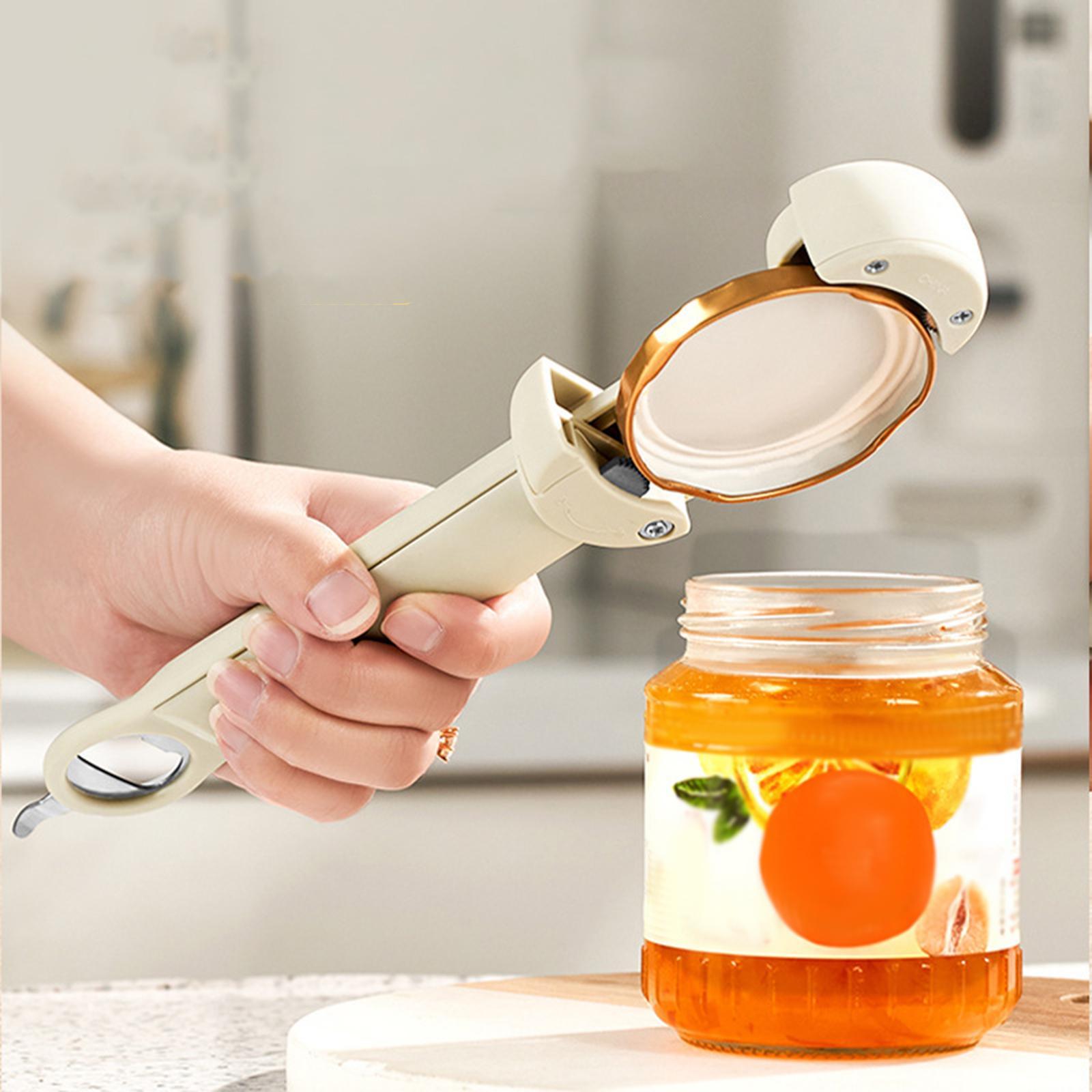 Manual Can Opener Adjustable Effortlessly Anti Slip Jars Openers