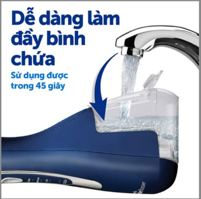 Máy Tăm Nước Du Lịch WATERPIK WP-563, Máy Tăm Nước Không Dây, Áp Lực Nước Mạnh, Loại Bỏ Tới 99,9% Mảng Bám, Hoàn Hảo Cho Niềng Răng, Cấy Ghép, 3 Cài Đặt Áp Suất Khác Nhau, Nhập Đức, Bảo Hành 12 Tháng