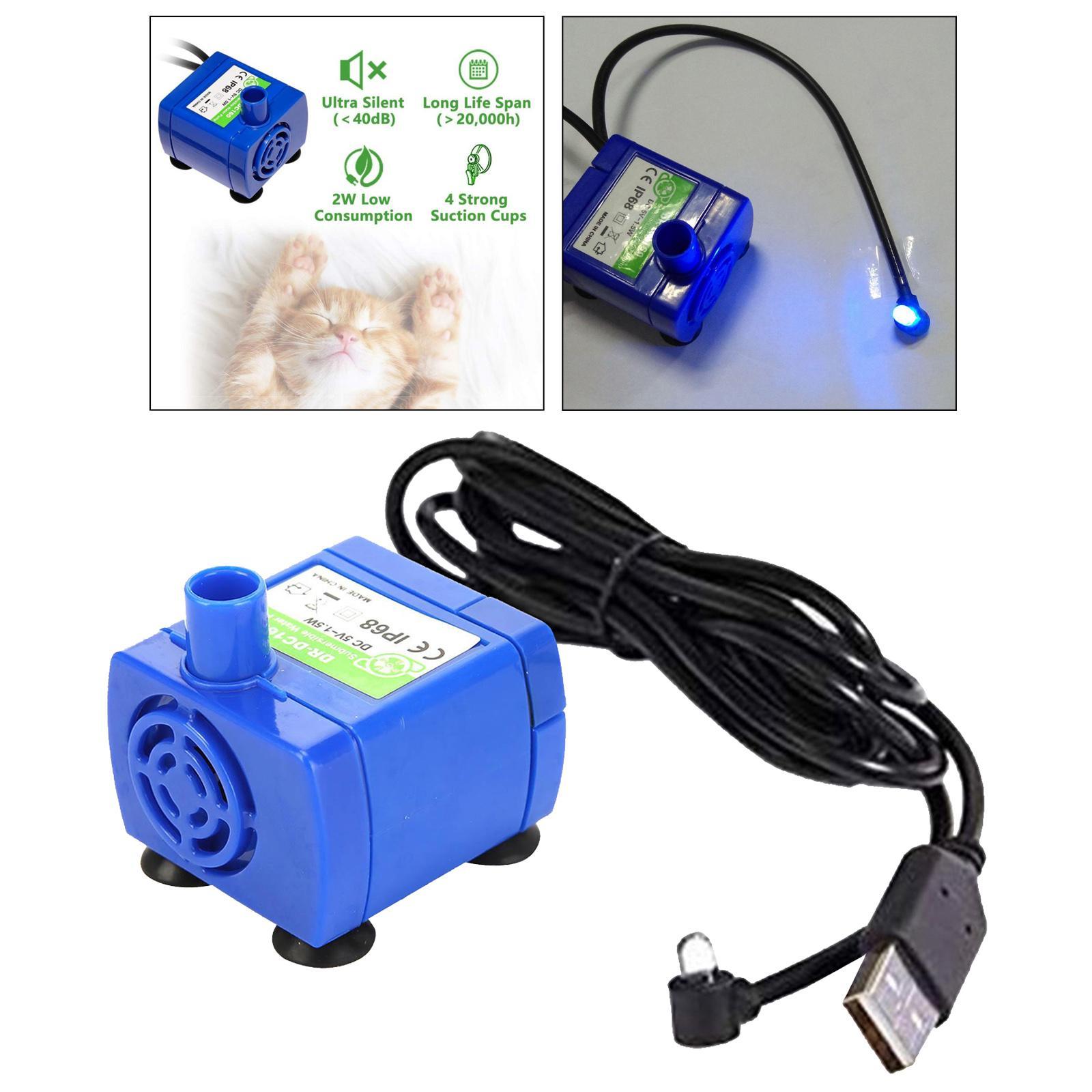 2Pcs Automatic Drinking Fountain Pump with and Drinking Bowl