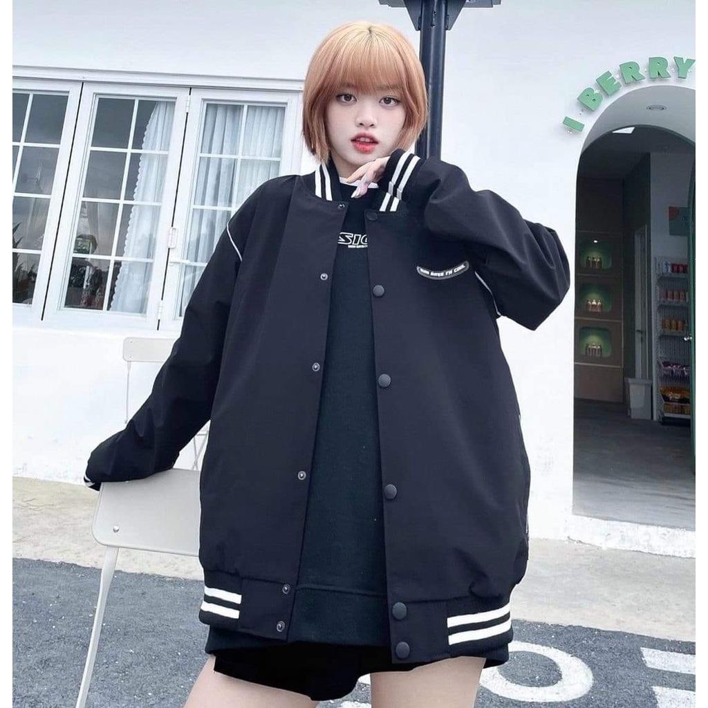 Áo bomber  nam nữ CoolZ brand Áo bomber nữ nỉ kiểu in chữ ký thời trang Hàn Quốc