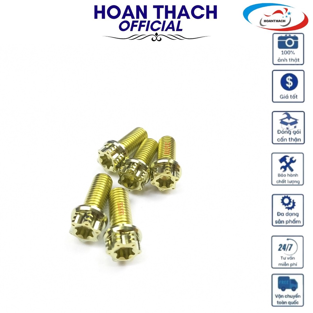 Ốc 8L15 Titan Vàng Đầu Salaya dùng cho nhiều dòng xe  SP017504 (giá 1 con)