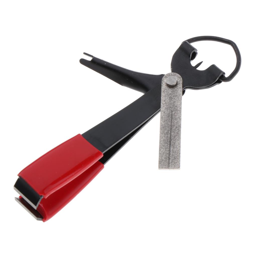 2pcs Quick Knot Tool 4 In 1 Fly Fishing Clippers Line Nipper Tying Tackle Red