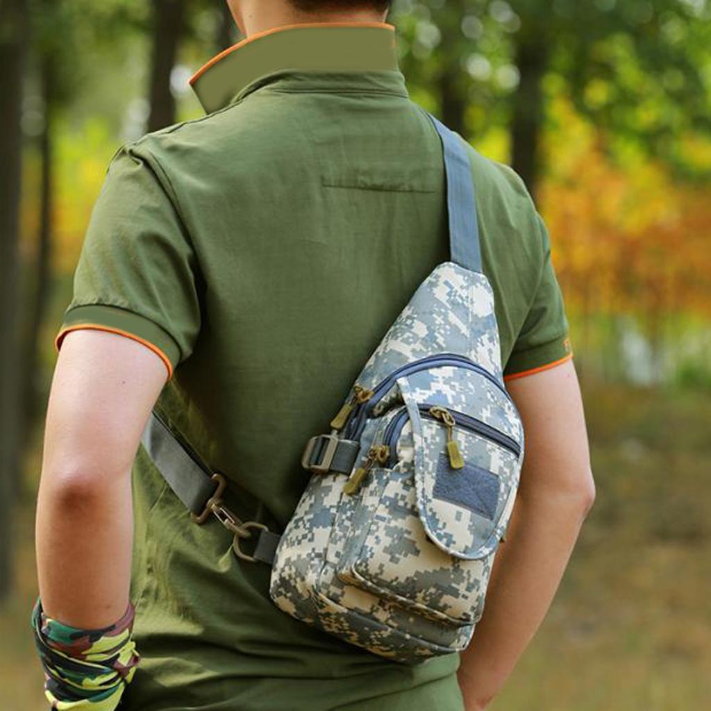 Outdoor Casual Shoulder Chest Bag Crossbody Hiking Day Packs ACU Digital