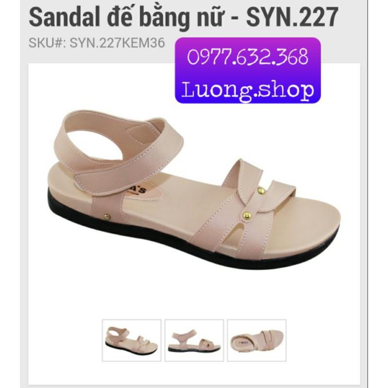 Sandal Bitas nữ bền đẹp (size 36-39) đen/kem