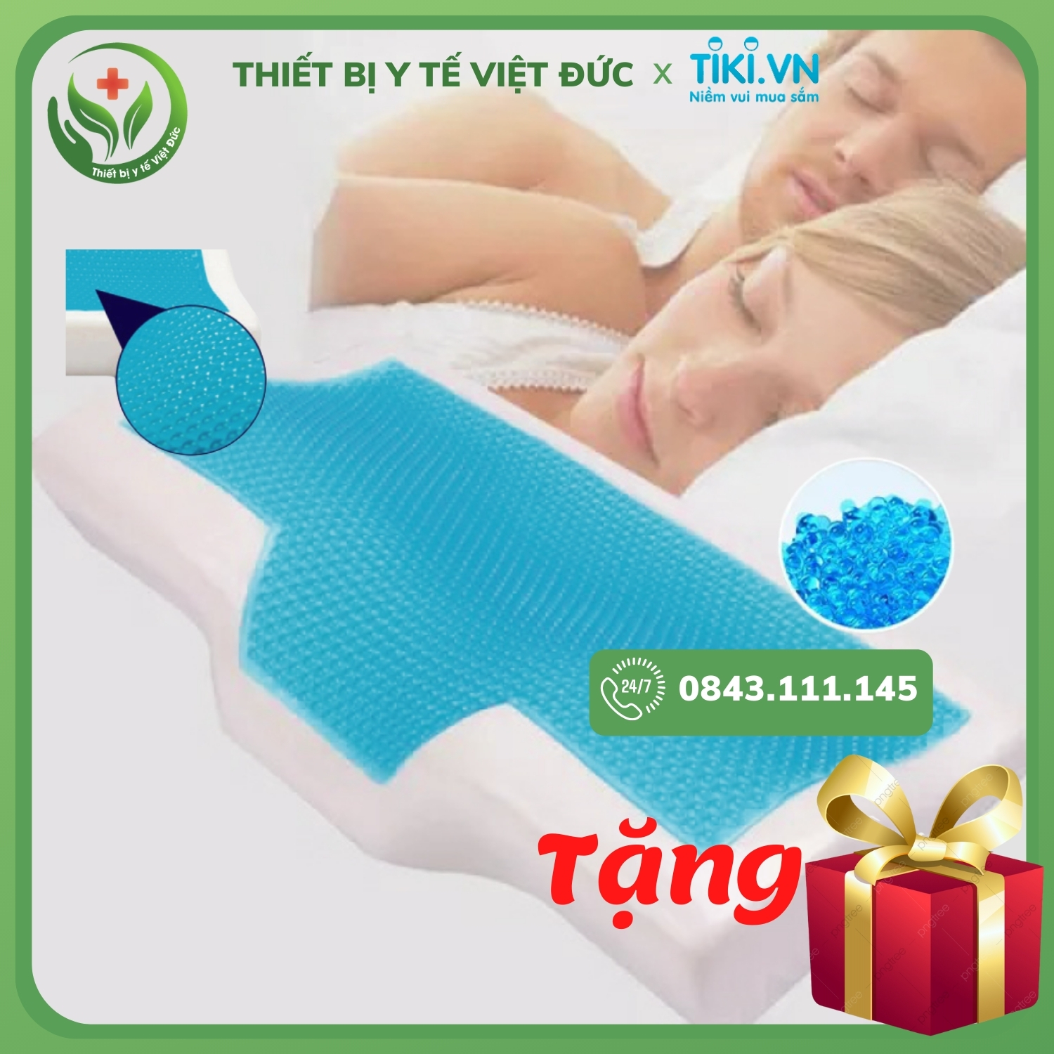 Gối Ngủ Cao Su Non Điều Hoà Cao Cấp Cho Người Đau Cổ Vai Gáy, Thoái Hoá Đốt Sống Cổ