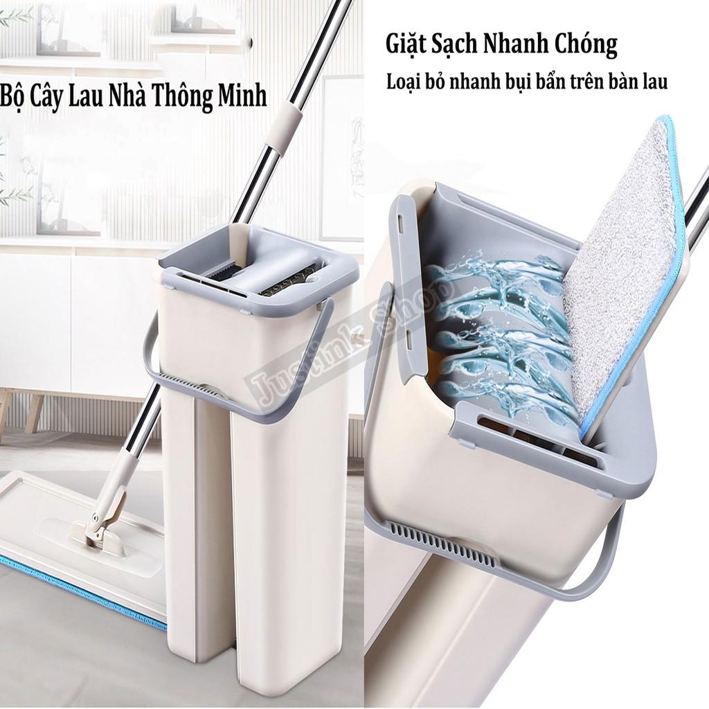 Bộ cây lau nhà thông minh kèm thùng vắt 2 ngăn - JLVQ-2975-BCLN