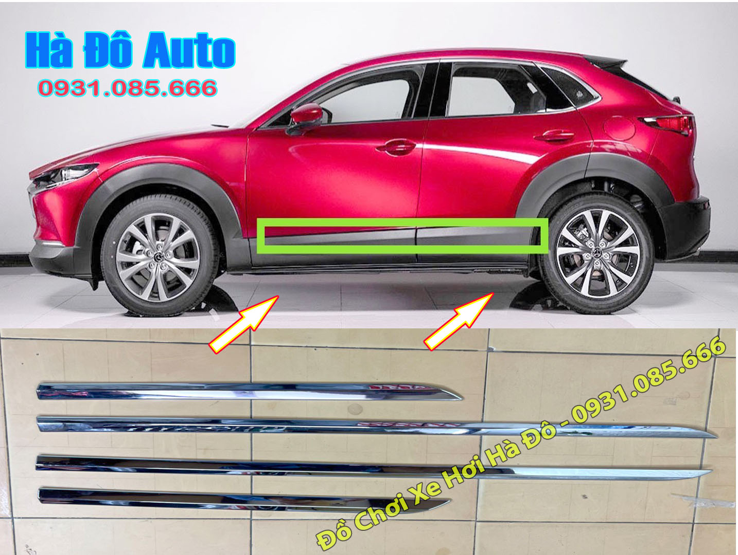 Nẹp Sườn Mazda CX30 - Nẹp Trang Trí Sườn Xe Mazda CX30