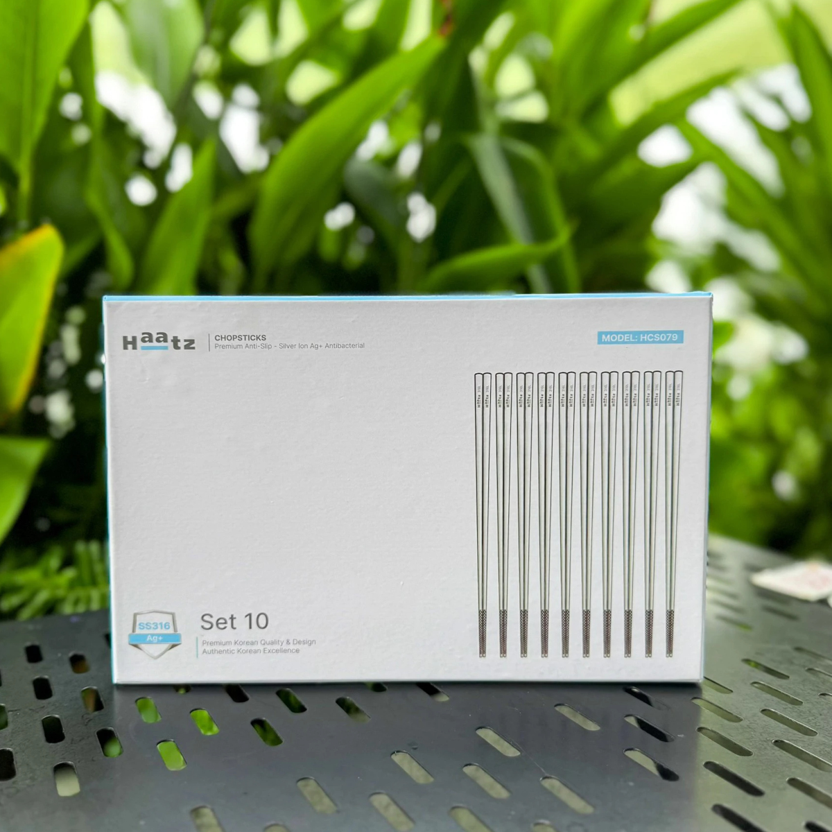 Bộ 10 đôi đũa inox 316L Hàn Quốc bảo hành 24 tháng