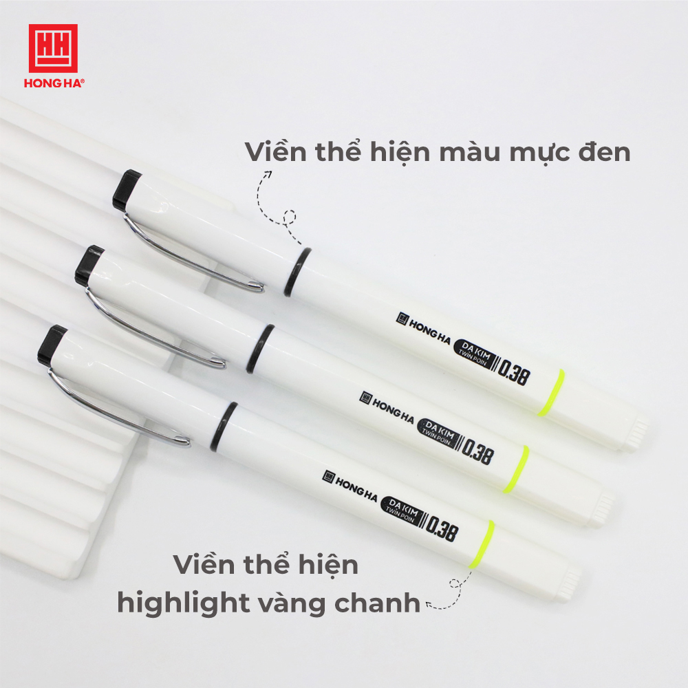Bút Dạ Kim Twin Point - HH - 102 (Đen, Xanh) (0.38mm) - 2759