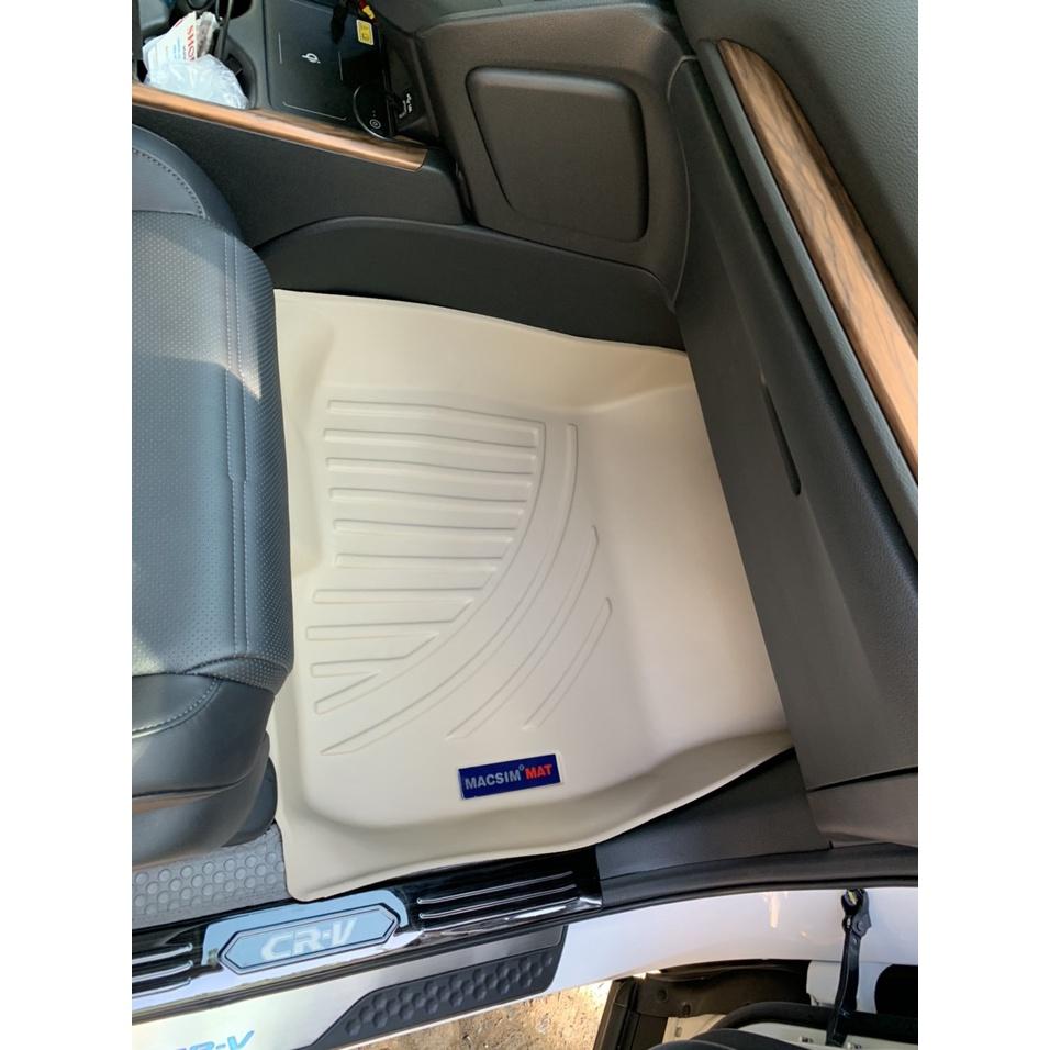 Thảm lót sàn xe ô tô HONDA CRV 2018 + Nhãn hiệu Macsim chất liệu nhựa TPV cao cấp màu be