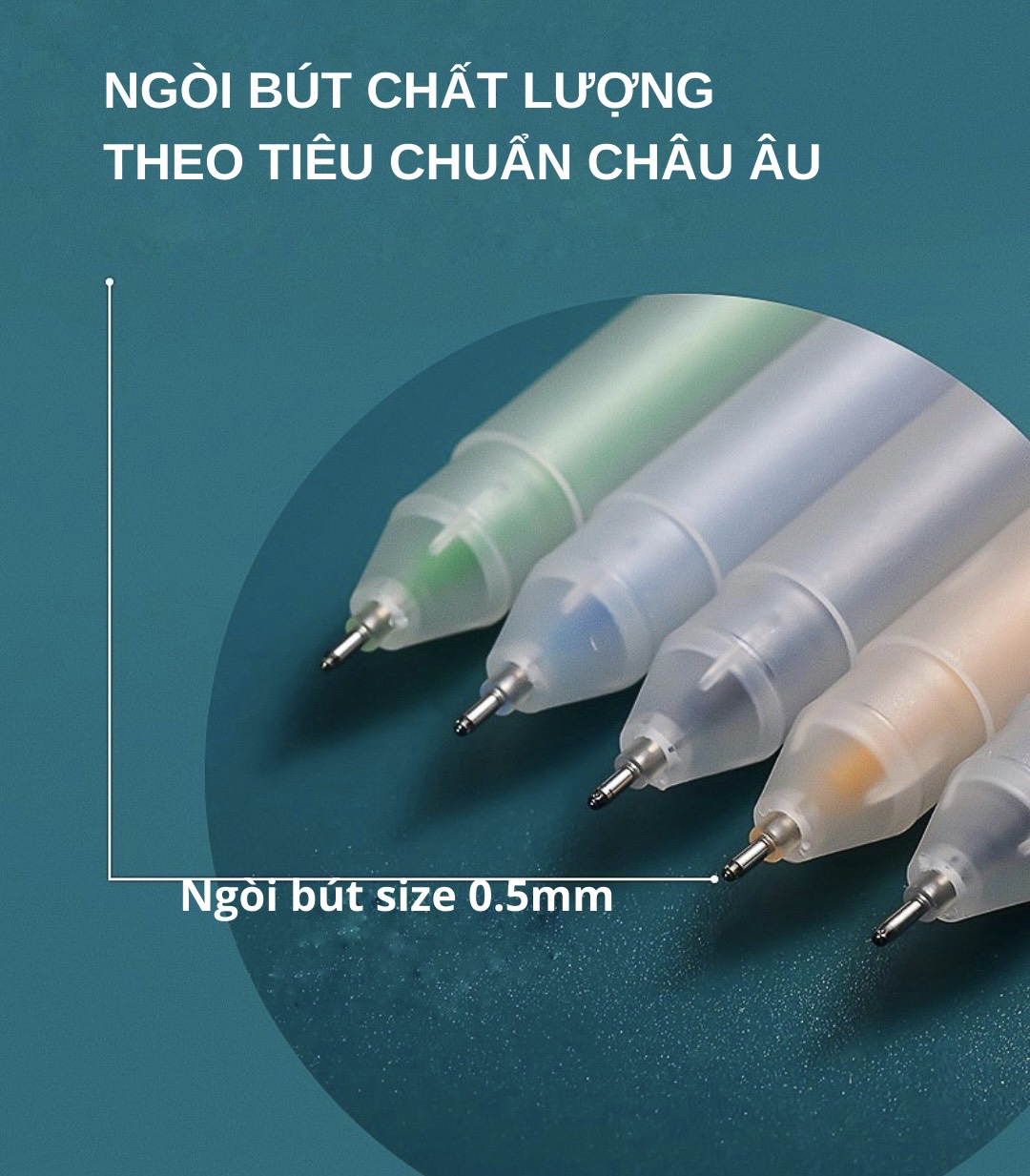 Bộ bút Bộ bút Gel nhiều màu/ Set bút gel nhiều màu – 12 màu- 0.5mm – Bộ 12 cây