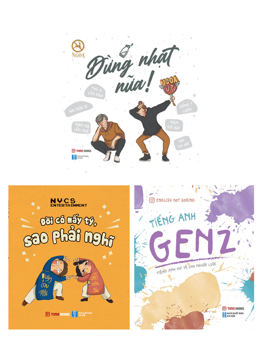 Combo Dành Cho Genz Tiếng Anh Genz Đừng Nhạt Nữa Đời Có Mấy Tý, Sao Phải Nghĩ Bộ 3 Cuốn - Az