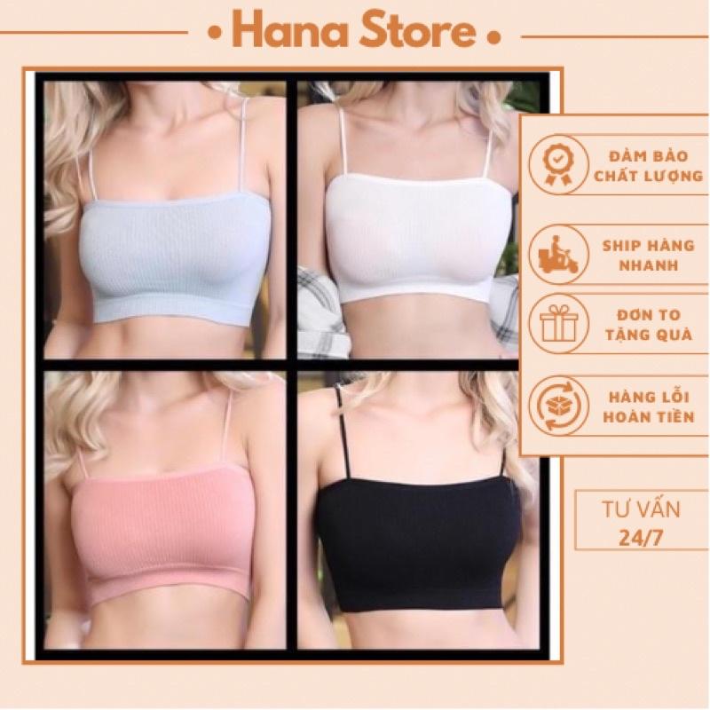 Áo bra nữ cotton tăm HANA quây ngang 2 dây 809 siêu đẹp nữ tính