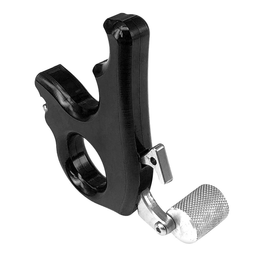 3 Finger Archery Compound Bow Release Aid Thumb Grip Ambidextrous Black