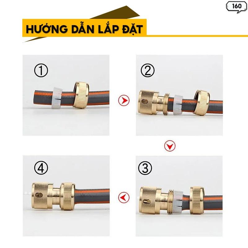 Bộ vòi tưới nước cao áp tưới cây sân vườn bao gồm đầu phun nước và ống dẫn nước độ dày 10 mét 159 160