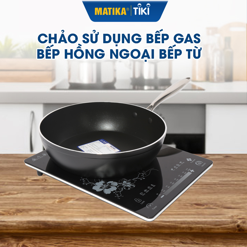 Chảo Chống Dính Đáy Từ MATIKA Sâu Lòng Size 30CM MTK-SP1630 - Hàng chính hãng