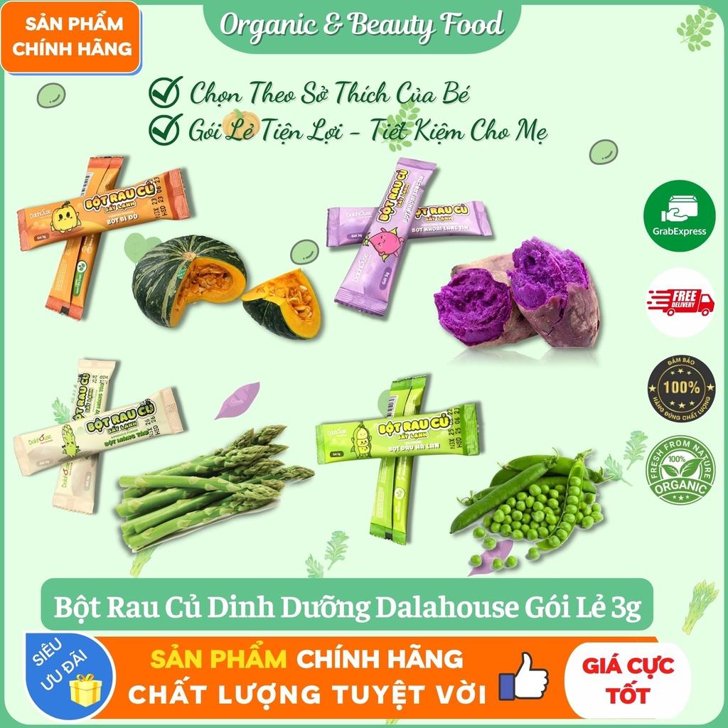 Gói Lẻ - Bột Rau Củ Dinh Dưỡng Ăn Dặm - Bột Rau Củ Sấy Lạnh Cho Bé Nguyên Chất Dalahouse - Gói 3g