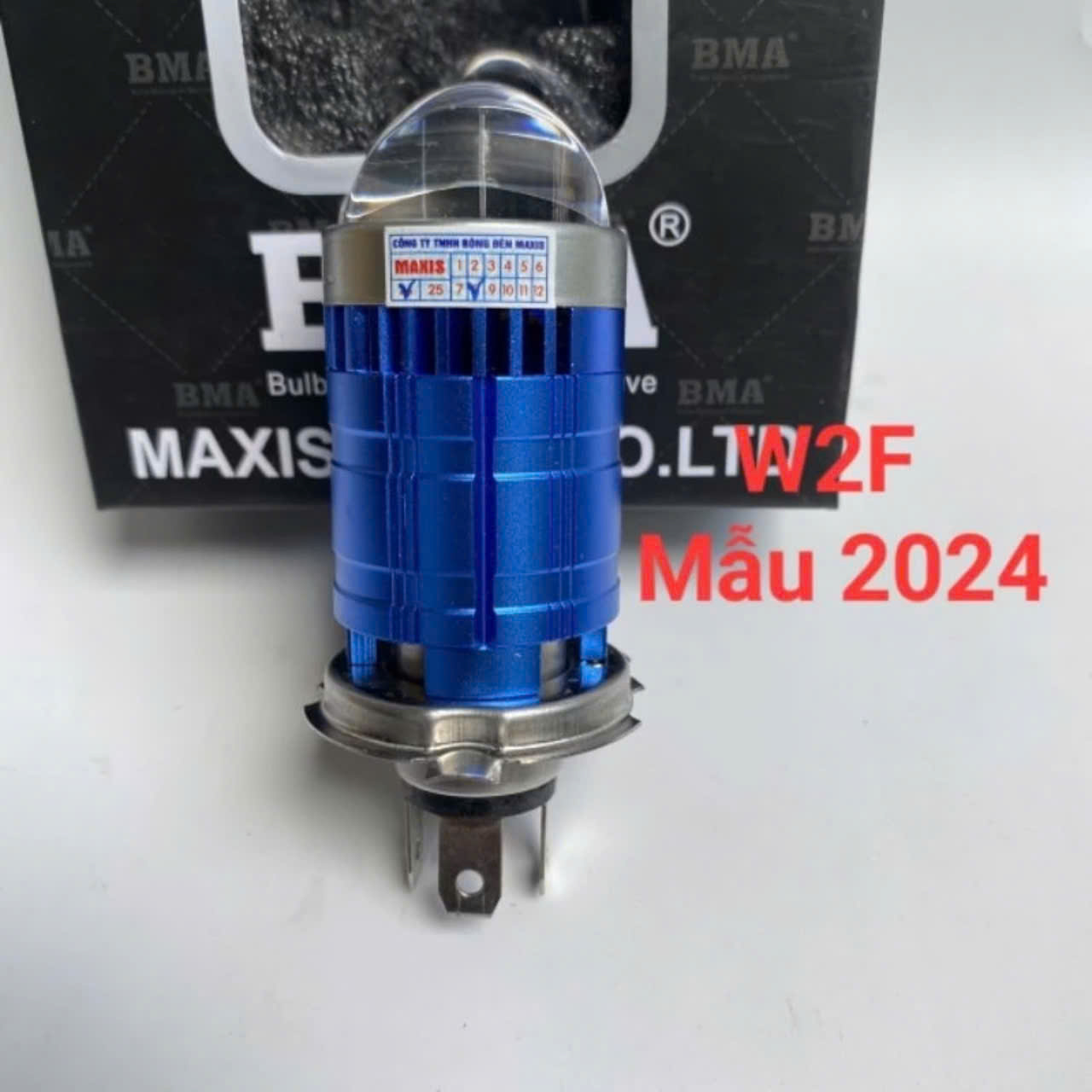 Đèn LED Pha Bi Cầu W2F BMA , 50W Chân H4 Lắp như zin Các Dòng Xe Máy, Ô Tô , đèn sài được cả điện máy và điện bìnhCó Trợ Pha Laser