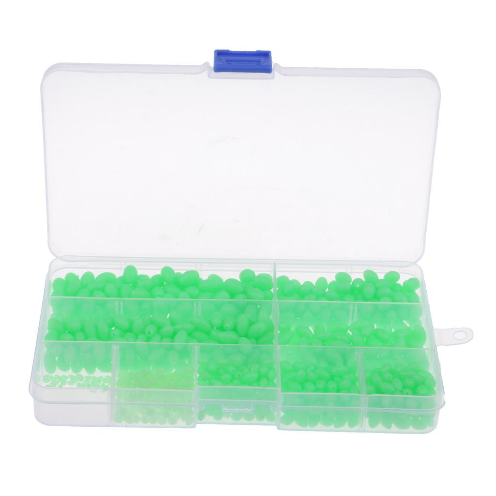 Fishing Beads Assorted,Fishing Tackle Plastic Mix Color Luminous Glow Fishing Beads Kit