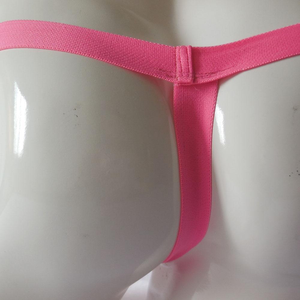 Pack of 2pcs Breathable Men Pink Black G-string Underwear Hollow Jockstrap Thongs Briefs Underpants