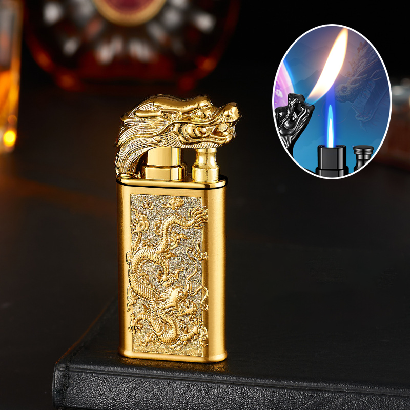 Bật Lửa 2 Chế Độ Lửa Hình Rồng (Lửa Ngọn Và Lửa Khè) – Xài Gas