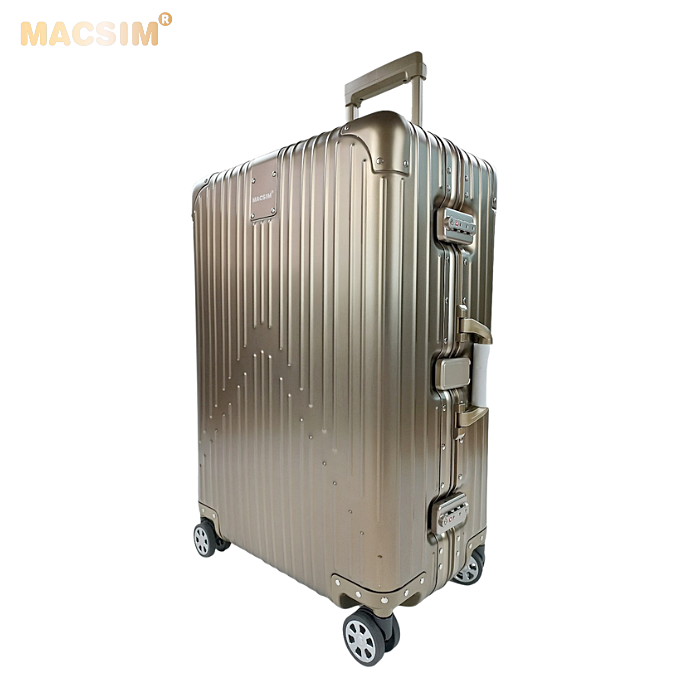 Vali hợp kim nhôm nguyên khối MS1104 Macsim cao cấp màu ti - gold cỡ 29 inches