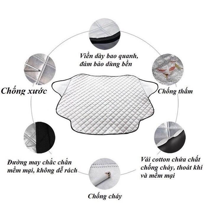 Bạt Che Nắng Kính Lái Ô Tô Cách Nhiệt Chống Nóngbạt được cấu tạo bởi 3 lớp tráng bạc, dễ dàng gấp gọ