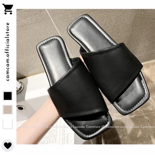 Dép Nữ Mũi Vuông Đế Bệt Siêu Phong Cách Sịn Sò mẫu mới 2020 - E7