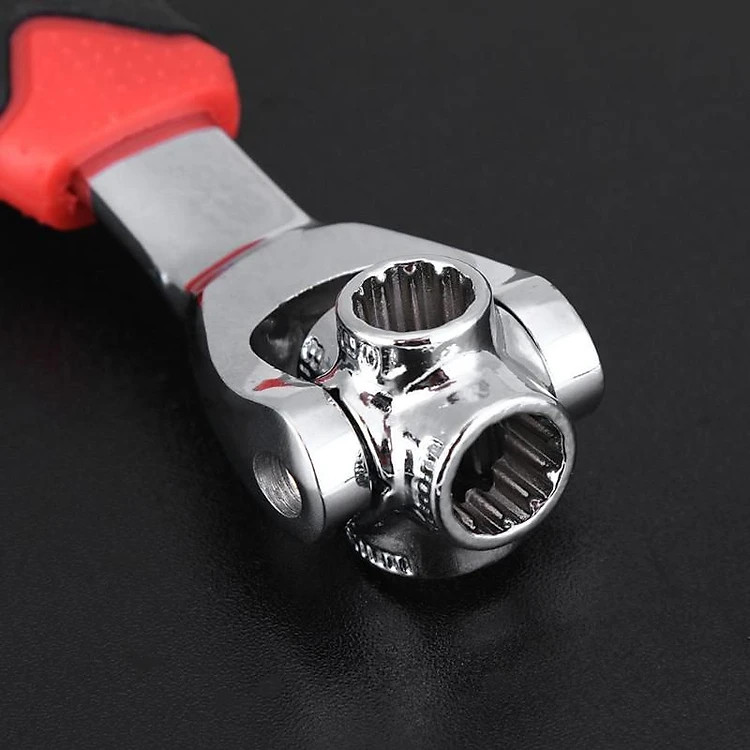Bộ Cờ Lê Mỏ Lết 8 Đầu Xoay Đa Năng 48 in 1 - Dụng Cụ Tháo Lắp Có Nam Châm - Hàng Chính Hãng