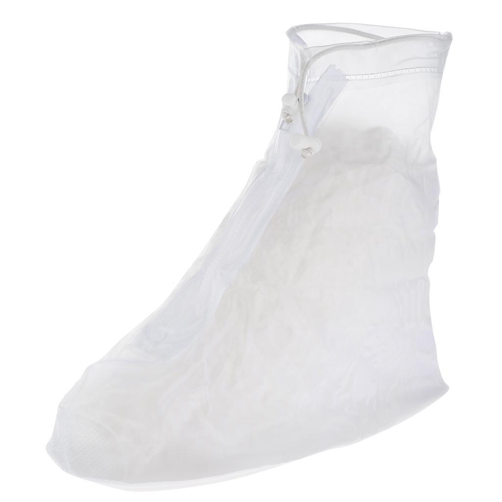 1 Pair Waterproof Rain Boot Cover Wear Resistant Rainproof Shoes Cover Clear PVC Non Slip Rain Boot Cover