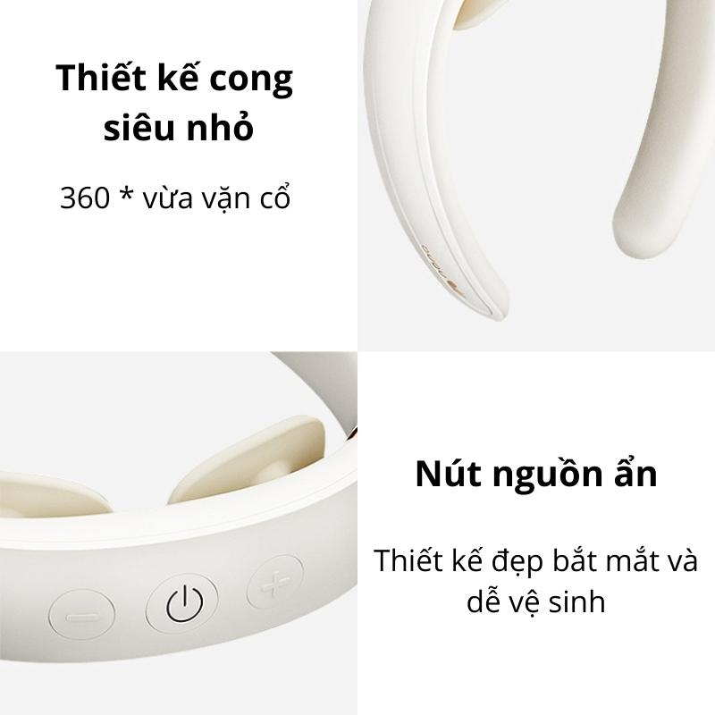 Máy Massage Cổ Vai Gáy Mát Xa Cột Sống Cổ Xung Điện 5 Chế Độ 15 Cường Độ Bugu BG-NM1 - Hàng Chính Hãng