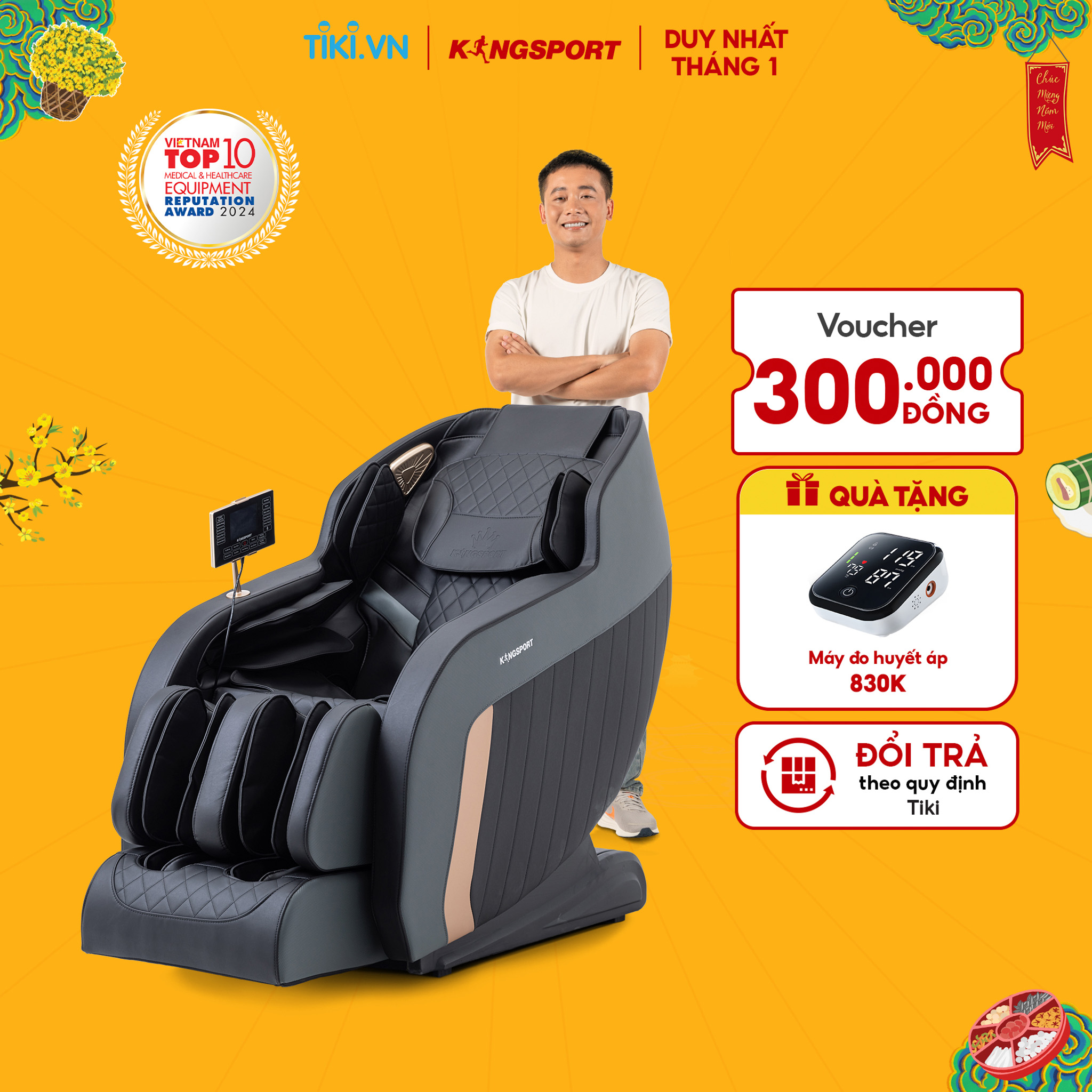 GIAO HÀNG MIỀN NAM | Ghế massage toàn thân KINGSPORT G8 với công nghệ làm ấm Warmtech, túi khí toàn thân massage nhiều cấp độ