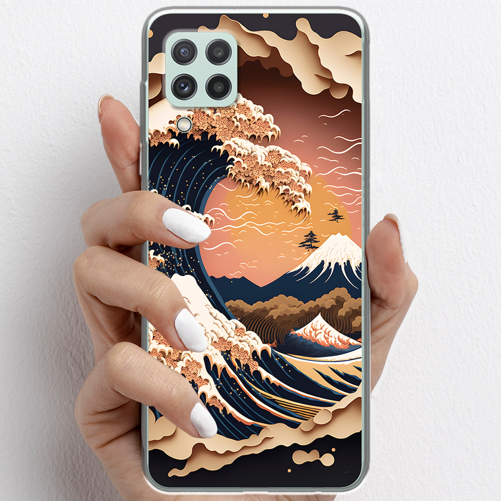 Ốp lưng cho Samsung Galaxy A22 nhựa TPU mẫu Sóng biển