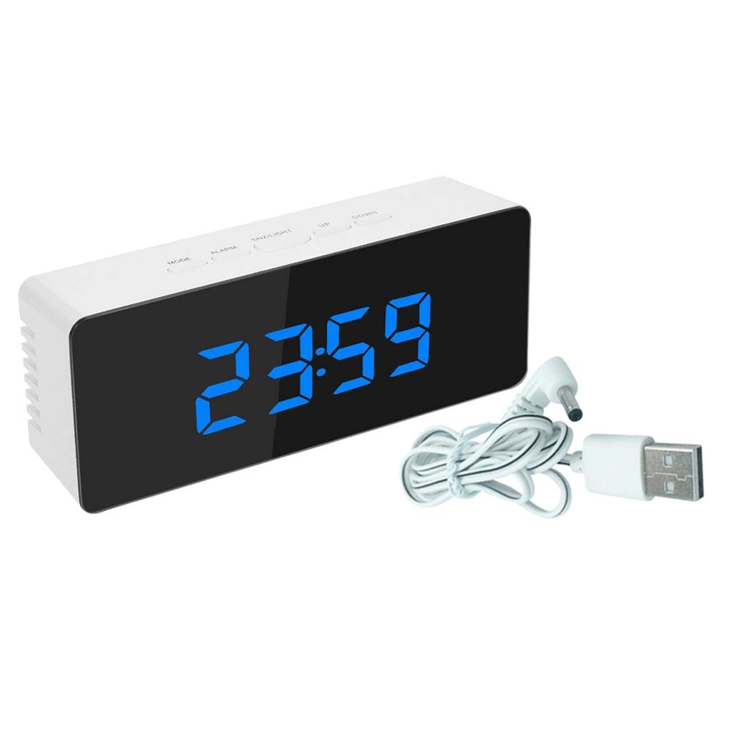 Surface Alarm Clock Led Display Desktop Clocks for Adults Bedroom Red