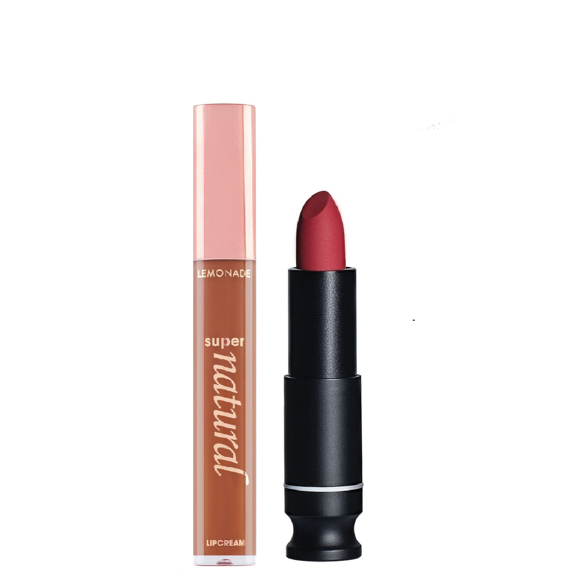 Combo 2 son Lemonade Super Natural Matte LipCream 5g và Matte Addict 3.8g - được chọn màu