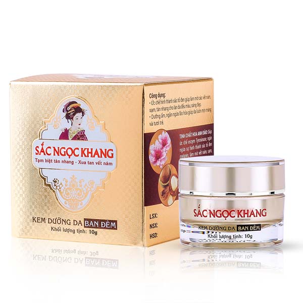 Combo 2 sản phẩm SẮC NGỌC KHANG kem dưỡng da ban đêm 10g + Dung dịch vệ sinh phụ nữ Orasic 100ml