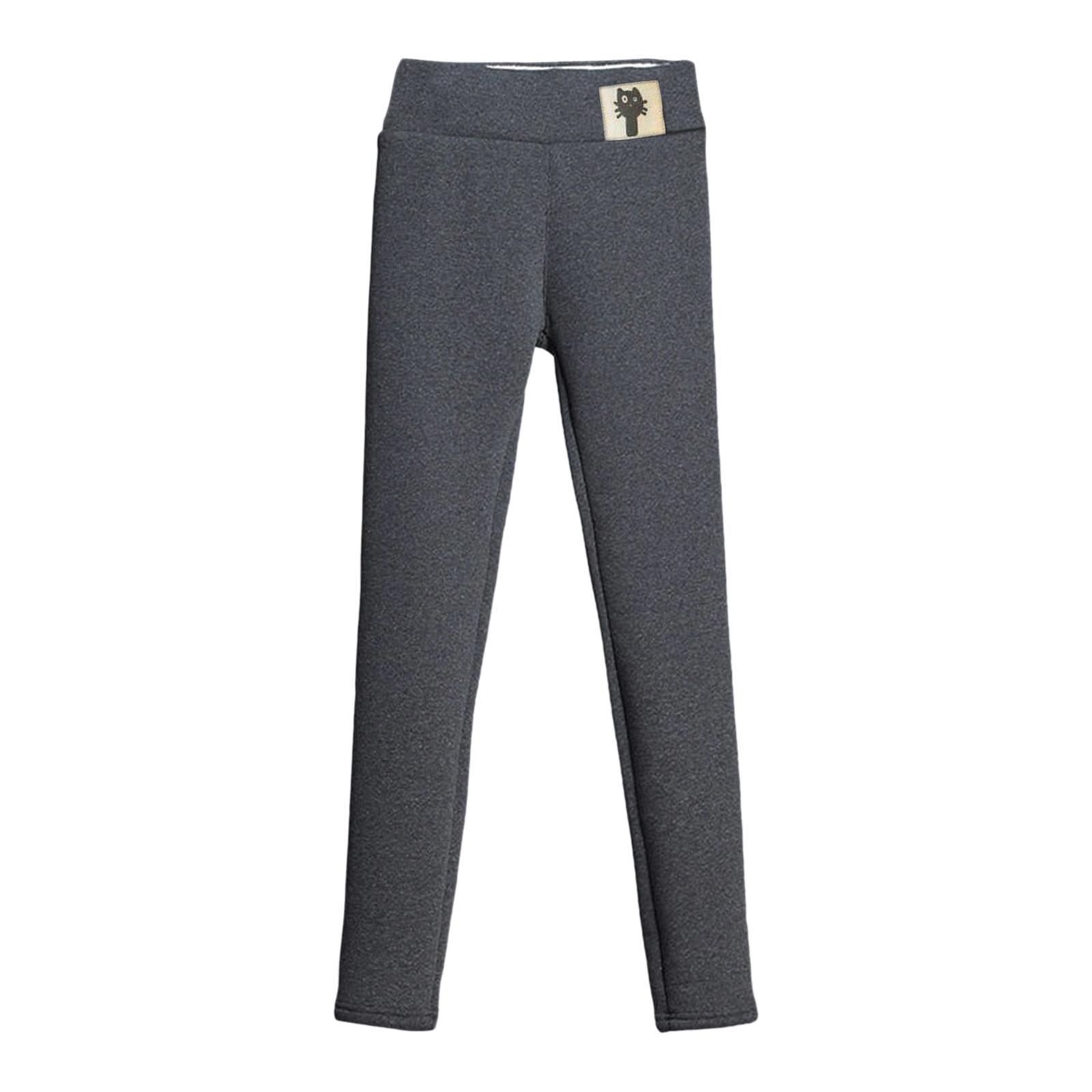Women Winter Leggings Fleece Lined High Waisted Stretch Solid Warm Pants