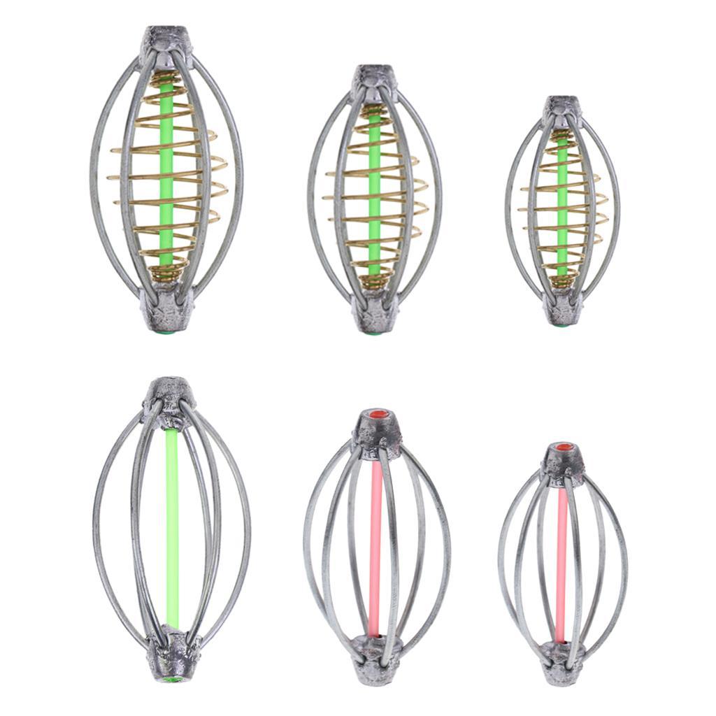 6 Wire Method Fishing Feeder and 10pcs Spring Inline Metal Fishing Feeder