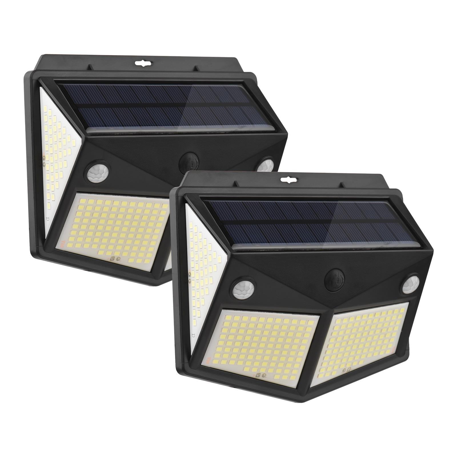 Set 2 Đèn Ngoài Trời Năng Lượng Mặt Trời Cảm Biến Chuyển Động Thông Minh Tự Động 3 Chế Độ Chiếu Sáng