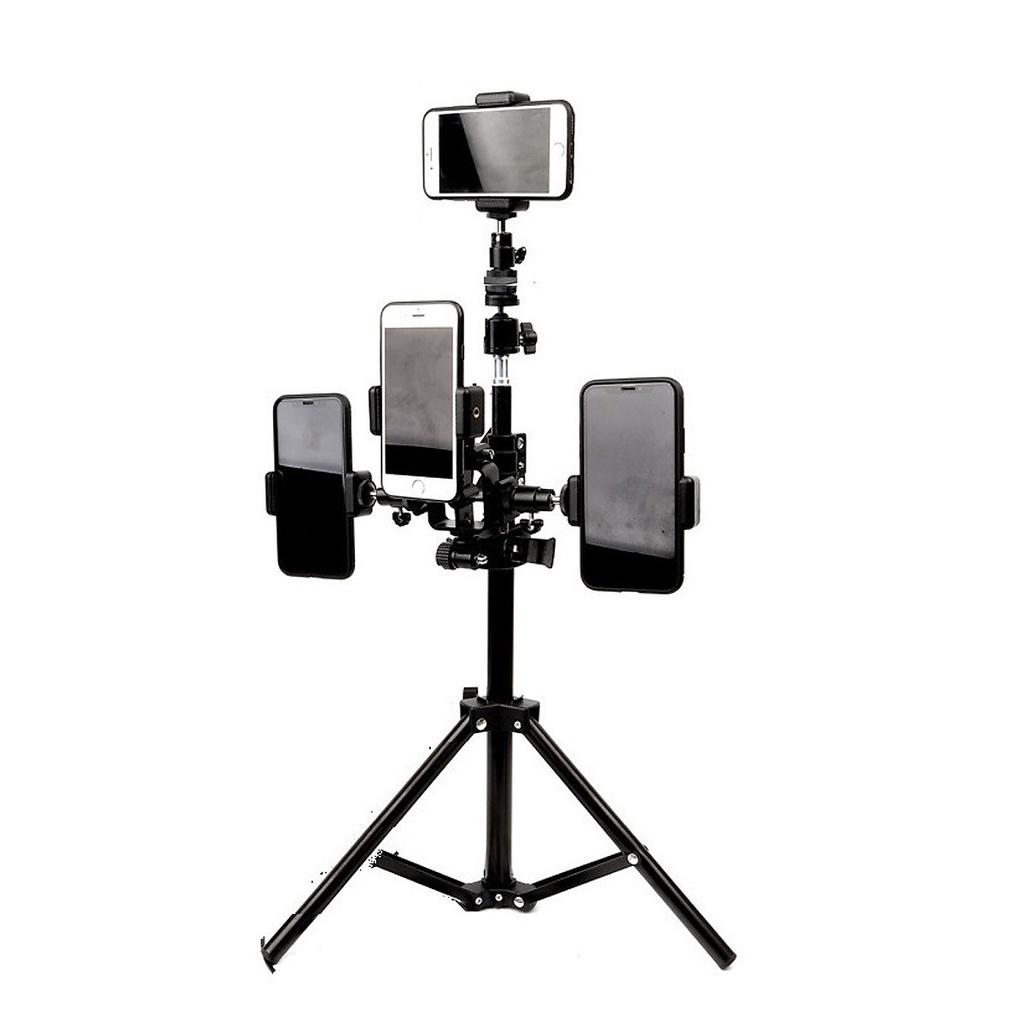 Giá đỡ điện thoại livetream kẹp nhiều máy cùng 1 lúc GĐ8