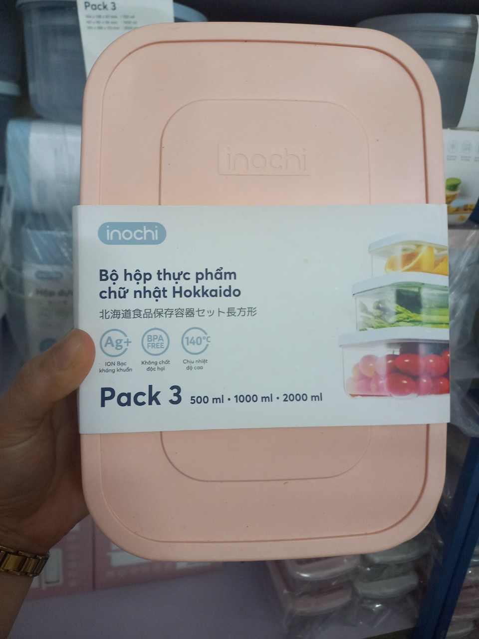 Bộ 3 hộp nhựa đựng thực phẩm INOCHI