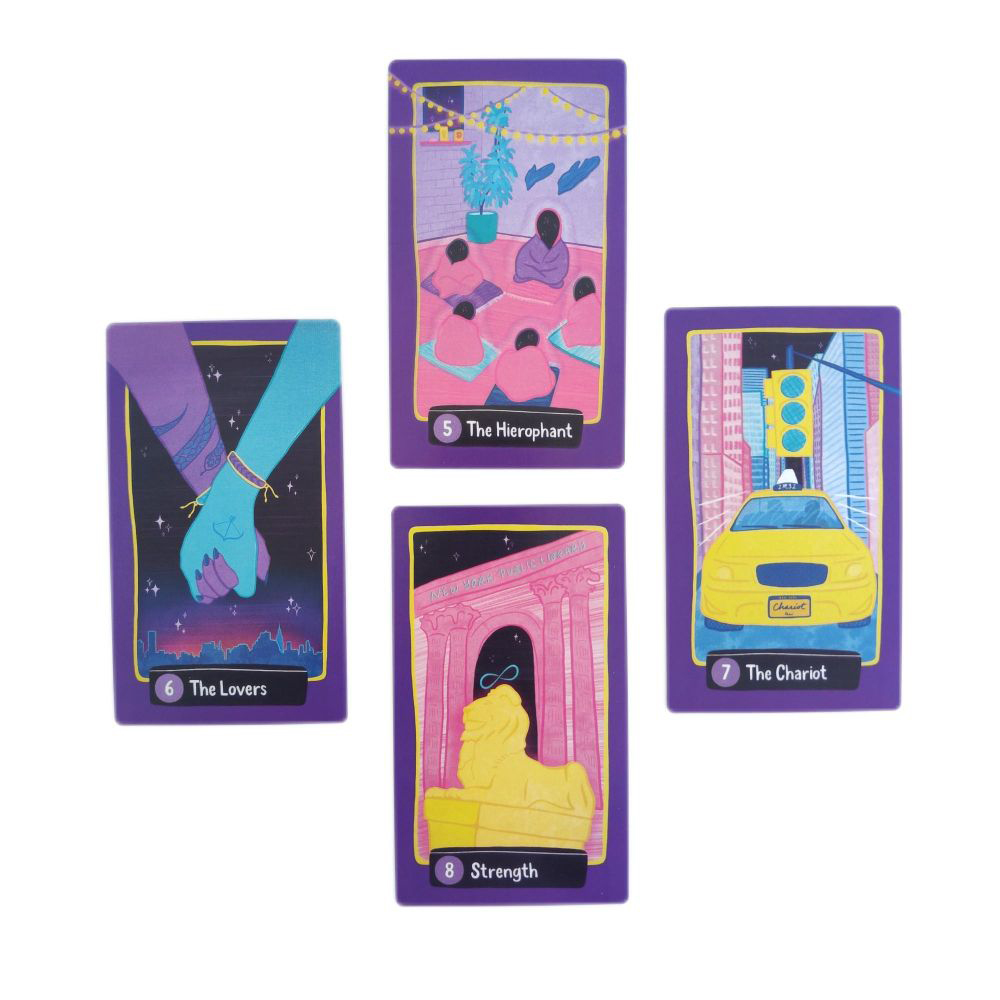 Bộ Bài Midnight City Tarot 78 Lá Bài 7x12 Cm Tặng Đá Thanh Tẩy