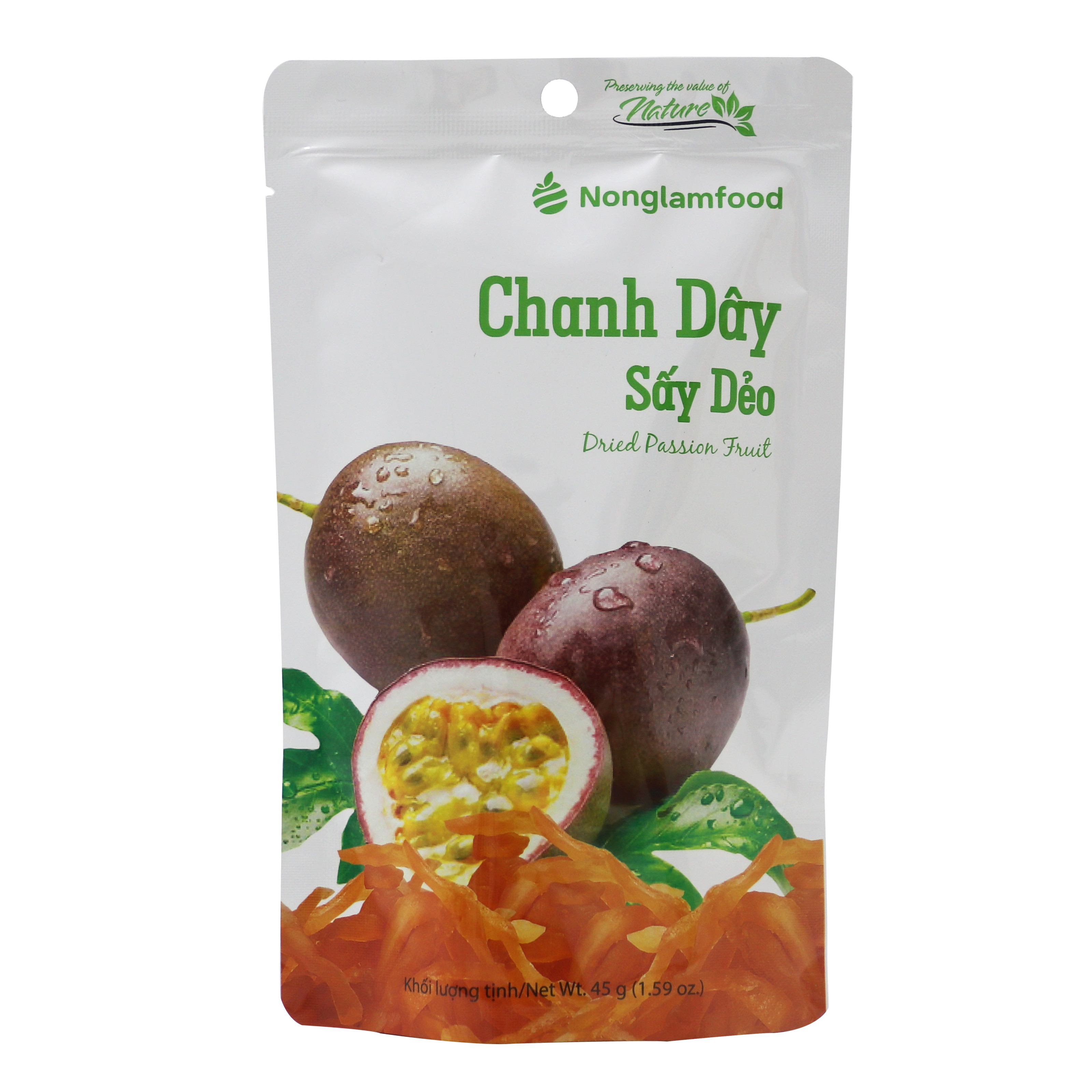 Combo 10 túi Chanh Dây sấy dẻo Nonglamfood 45g | Healthy Snack | Ăn vặt văn phòng | Trái cây sấy dẻo tốt cho sức khỏe